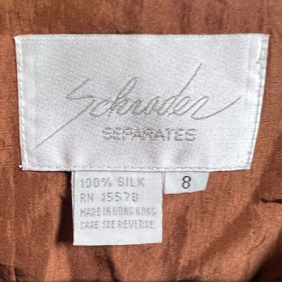 Vintage Schrader Separates 100% Silk Jacket Women’s Size 8 Button Front Blazer - Picture 7 of 8